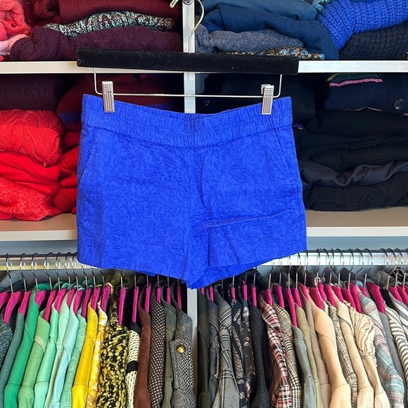 J Crew royal blue print shorts size 0​ - Picture 1 of 3